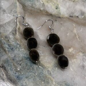Hawaiian mgambo seed velvet seed earrings with 925 hooks